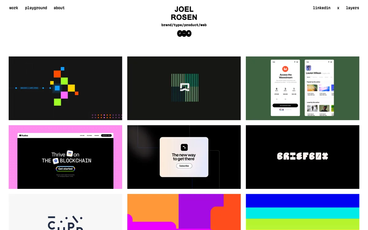 Studio of Joel Rosen website