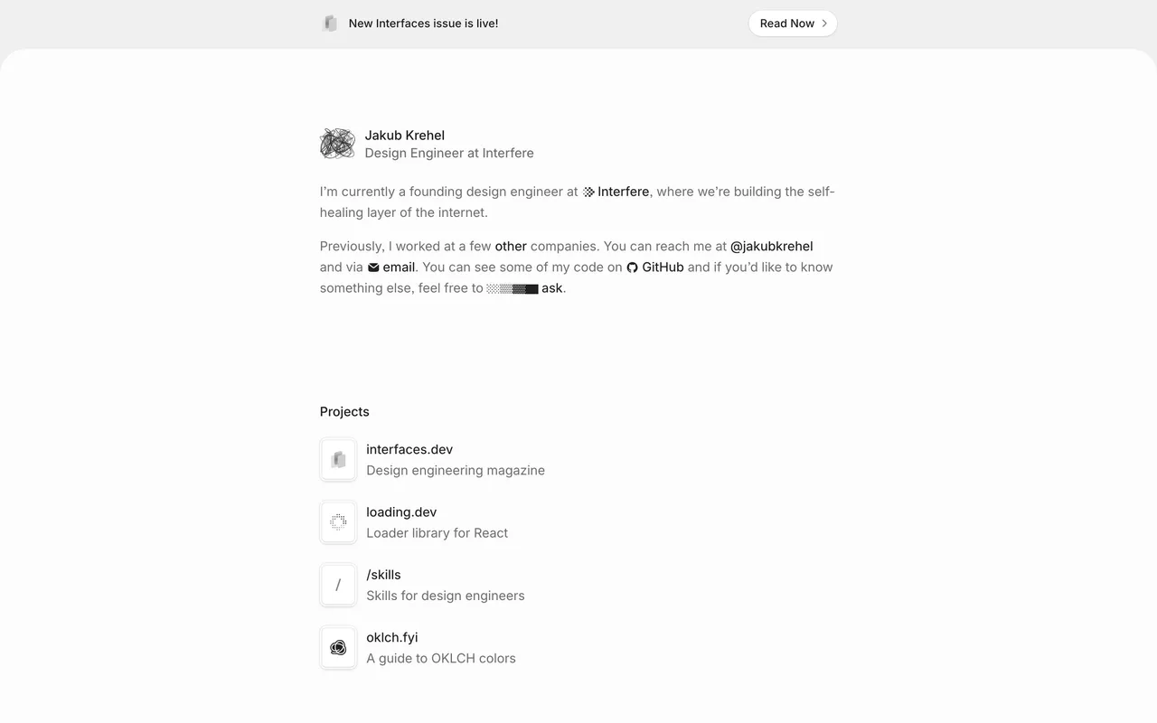 Jakub Krehel website