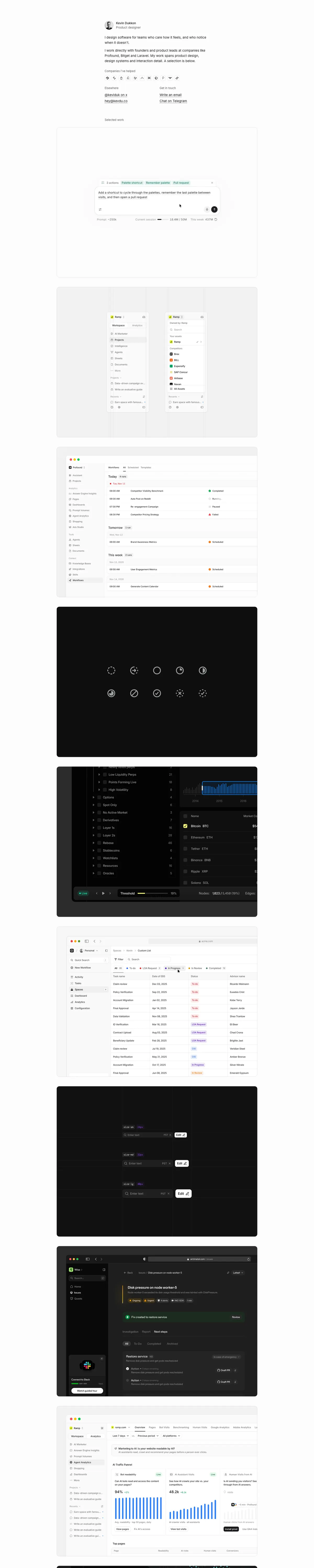Full-page screenshot of Kevin Dukkon (kevdu.co)