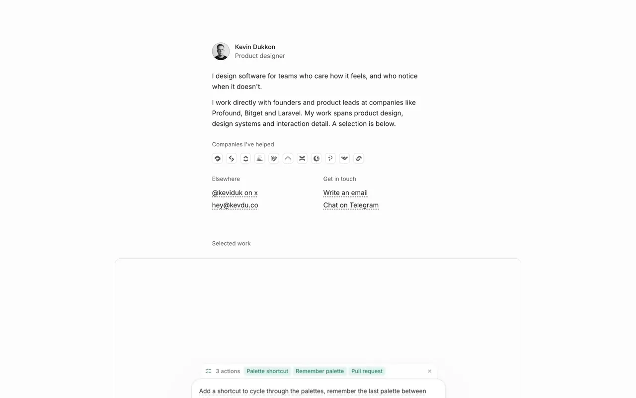 Kevin Dukkon website