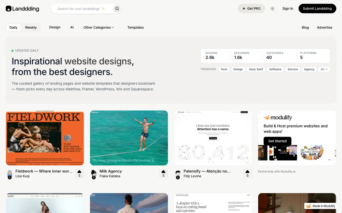Landdding website