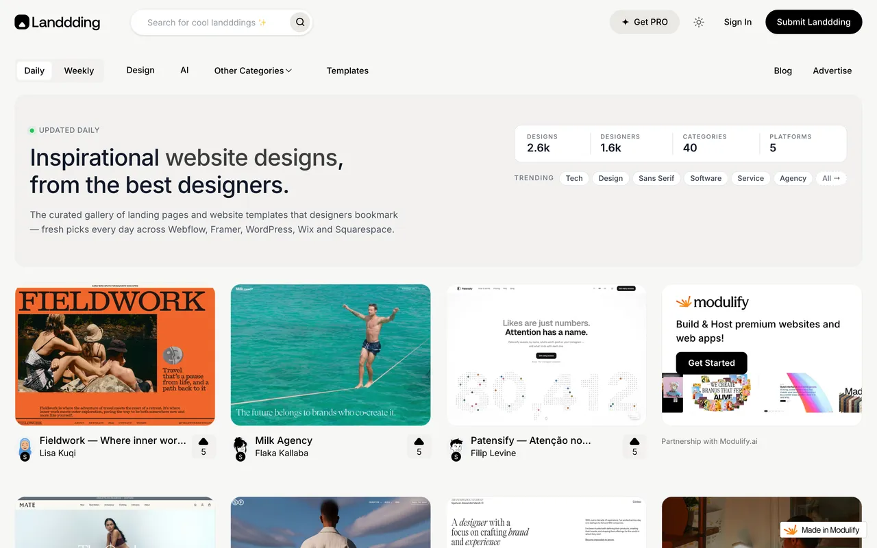 Landdding website