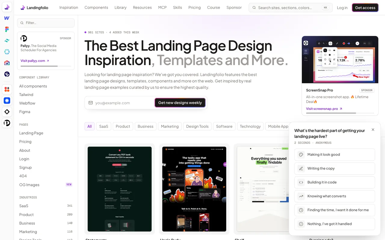 Landingfolio website
