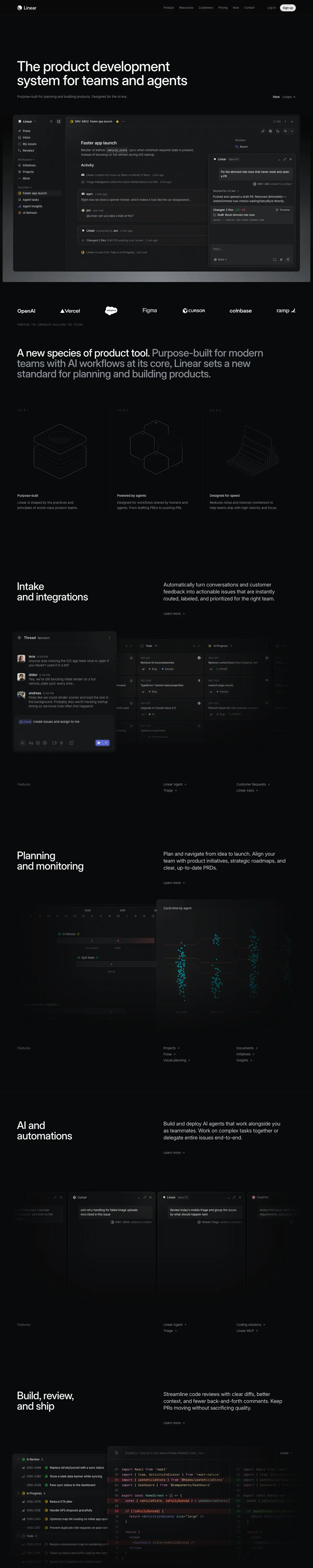 Full-page screenshot of Linear (linear.app)