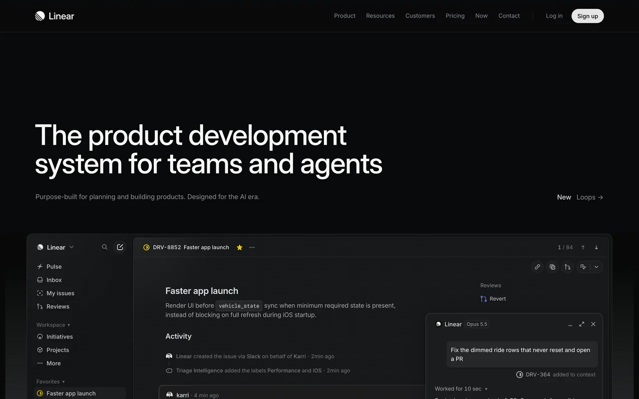 Linear website