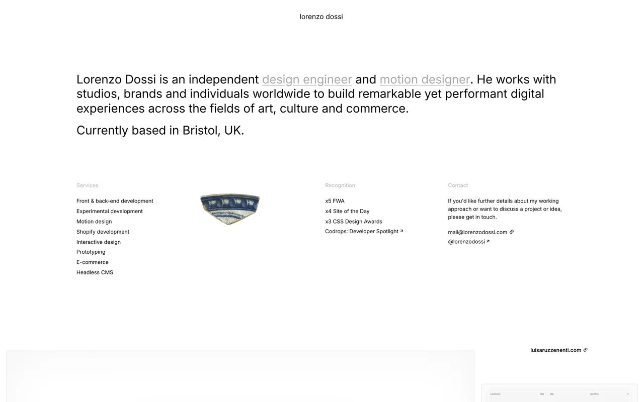 Lorenzo Dossi website