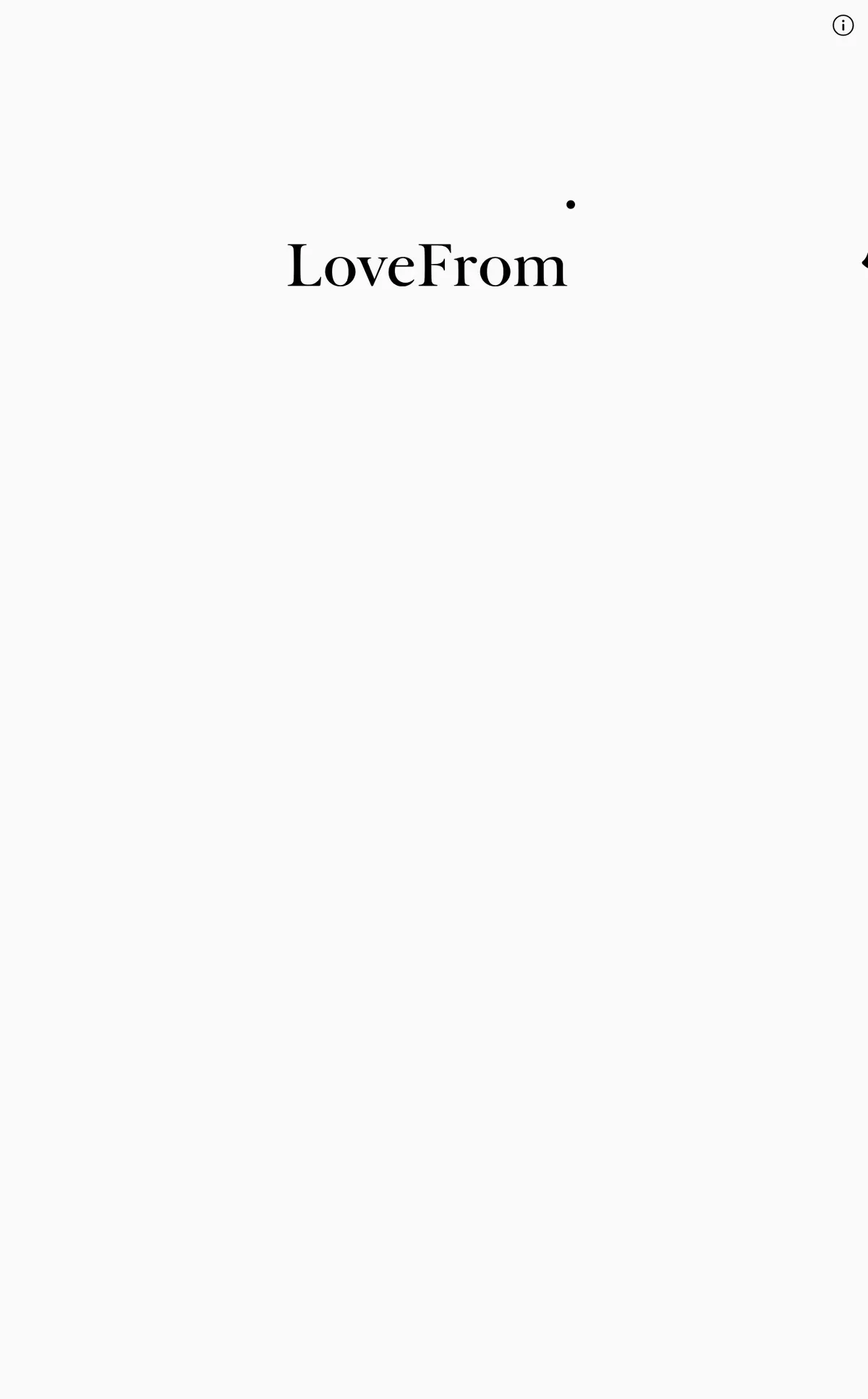 Full-page screenshot of LoveFrom, (lovefrom.com)