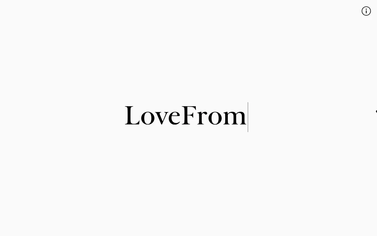 LoveFrom, website