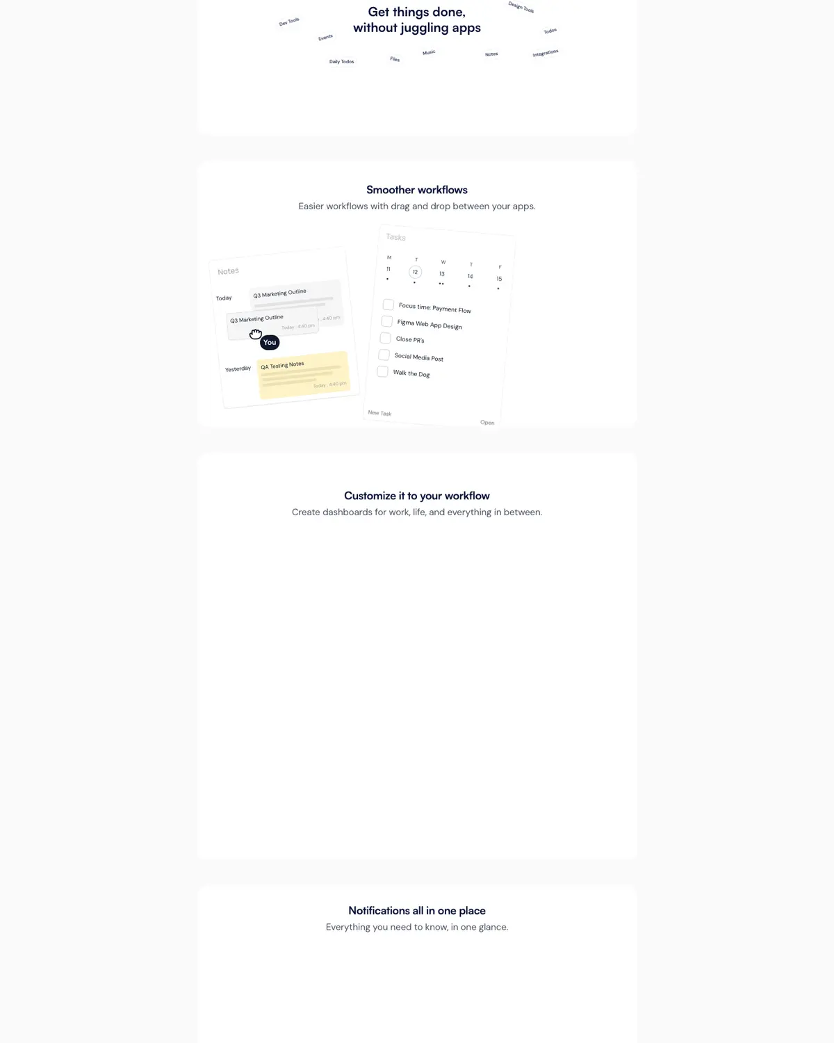 Features section of Making Today