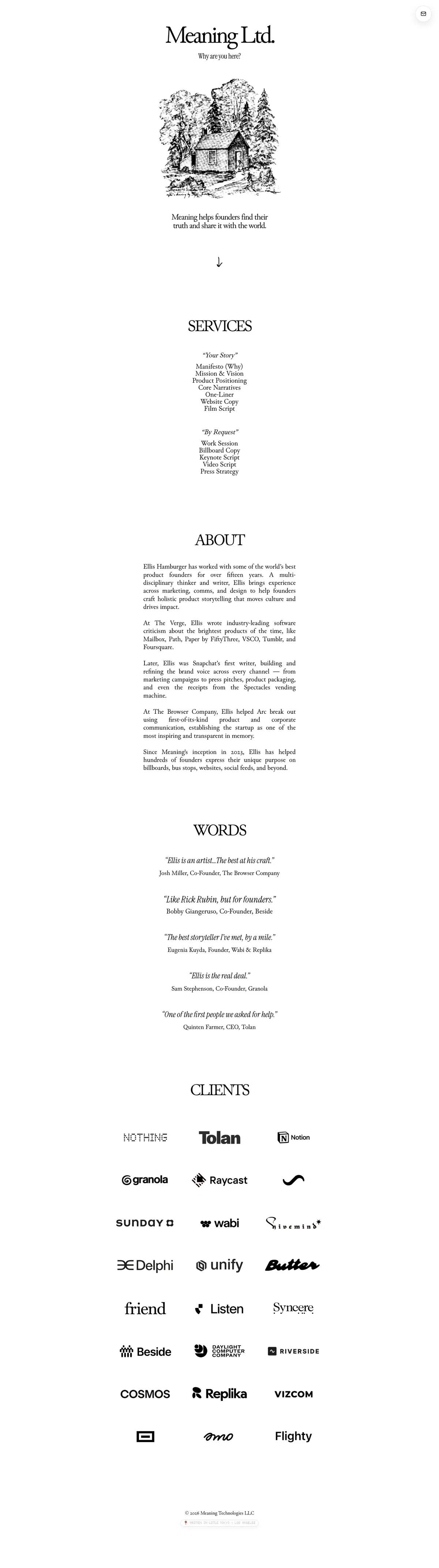 Full-page screenshot of Meaning Ltd. (meaning.company)