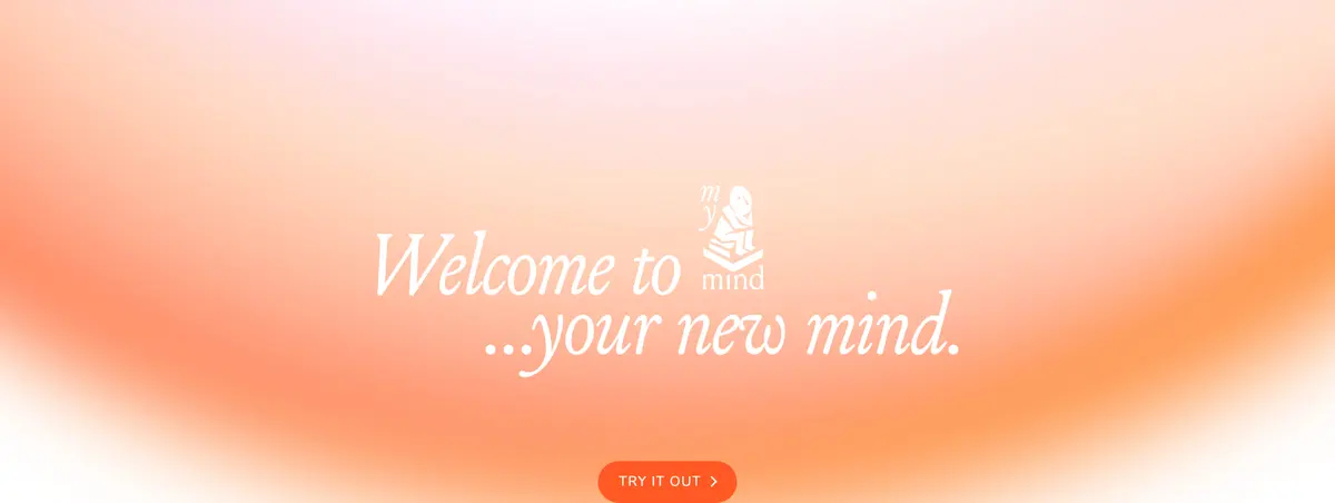 Call to action section of mymind is the extension for your mind.