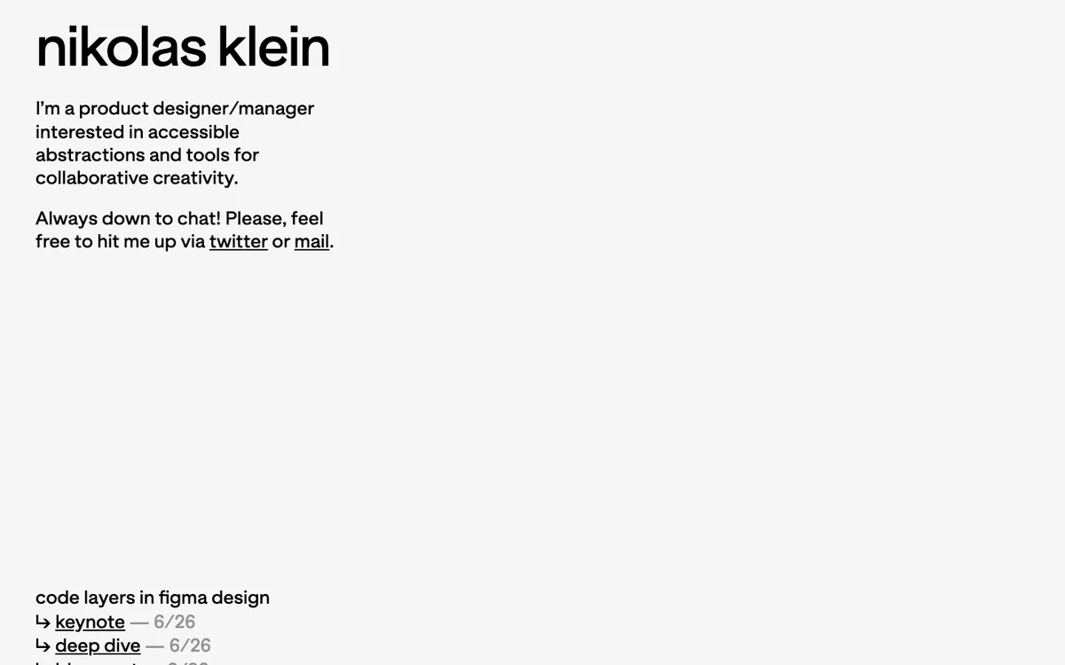 nikolas klein website