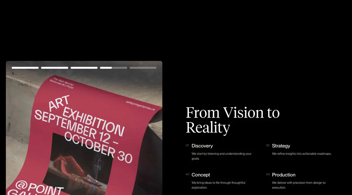 Features section of ONBOX Creative Inc.