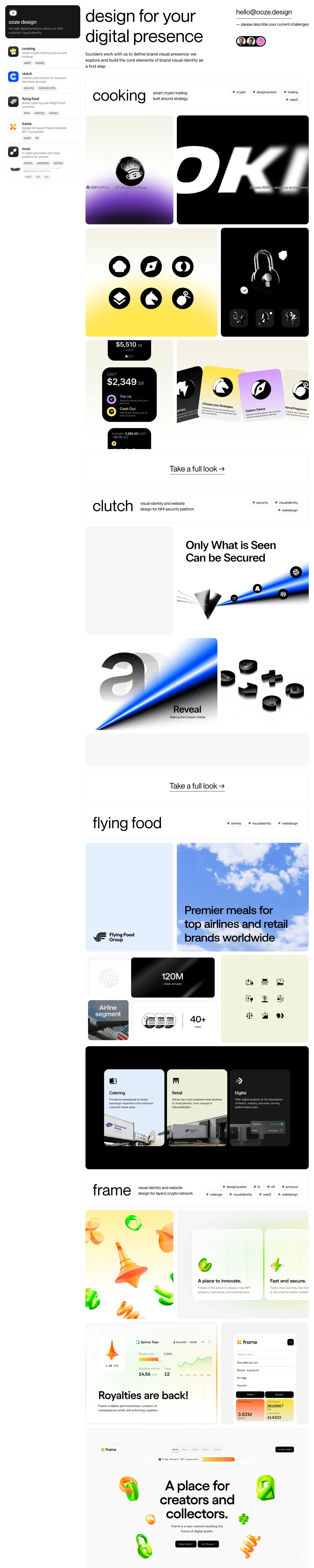 Full-page screenshot of oooooooze (ooze.design)