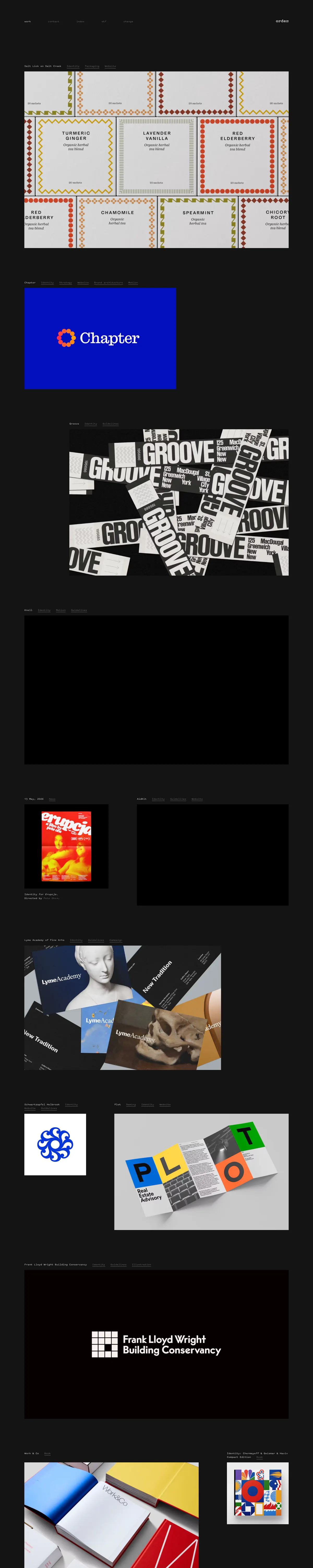 Full-page screenshot of Order (order.design)
