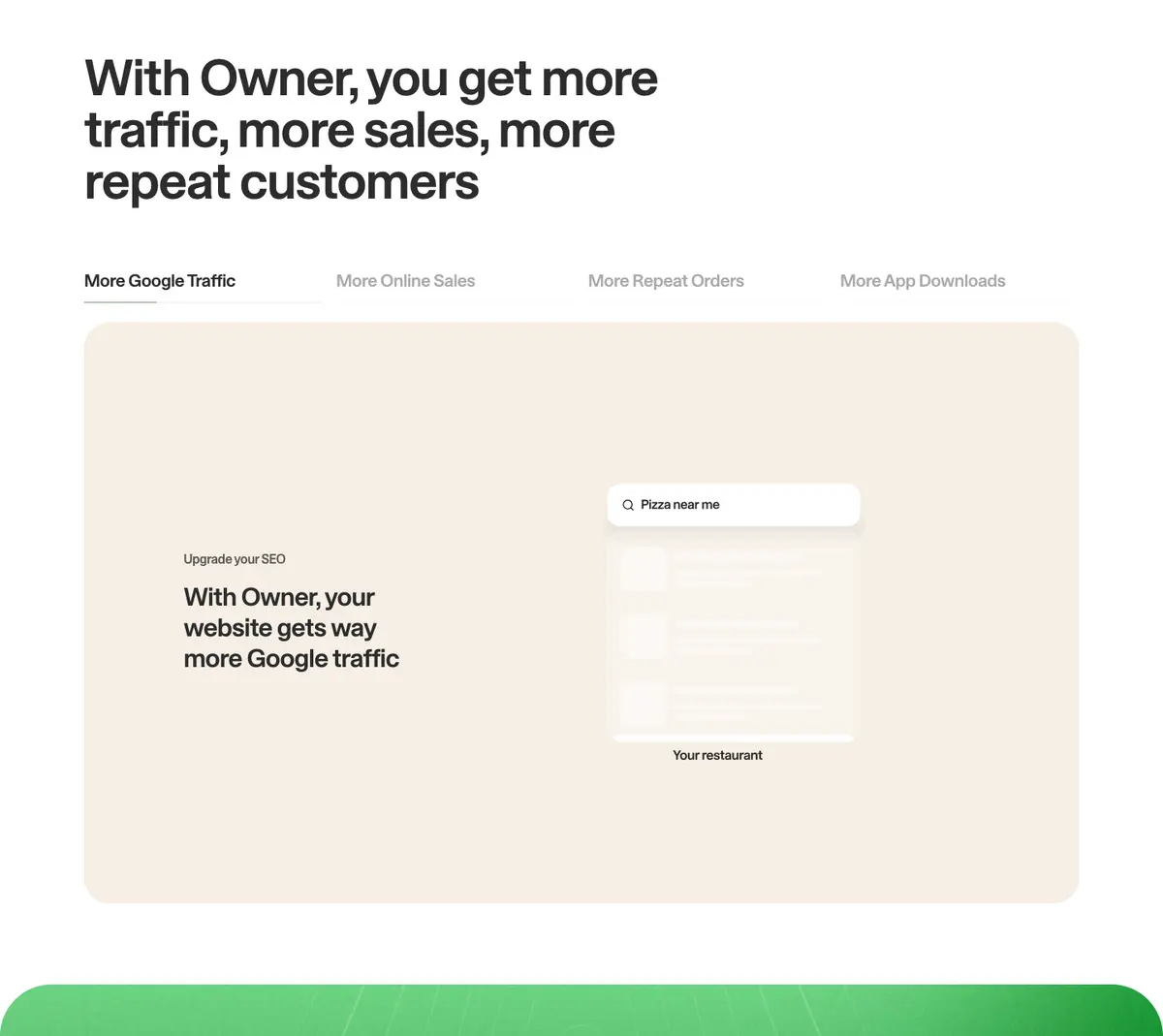 Features section of Owner.com