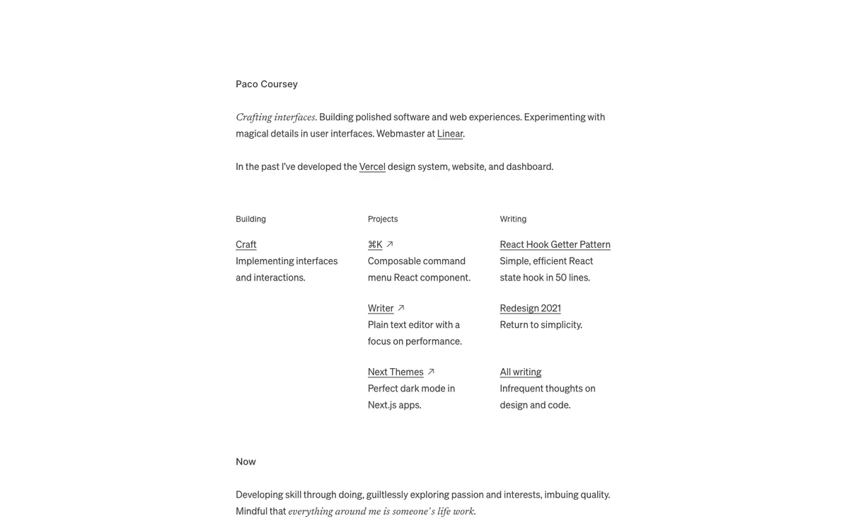 Paco Coursey website