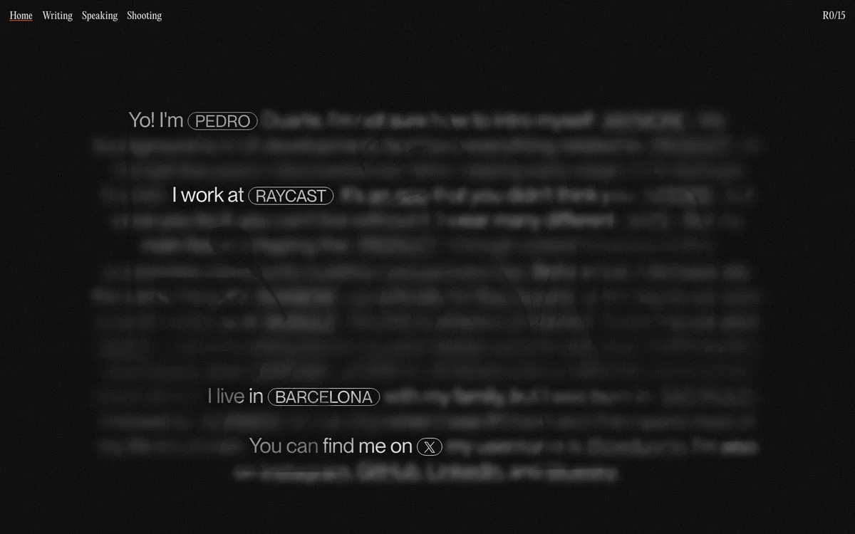 Pedro Duarte's Personal Website website