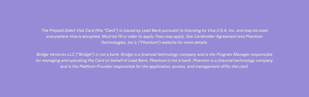 Footer section of Phantom