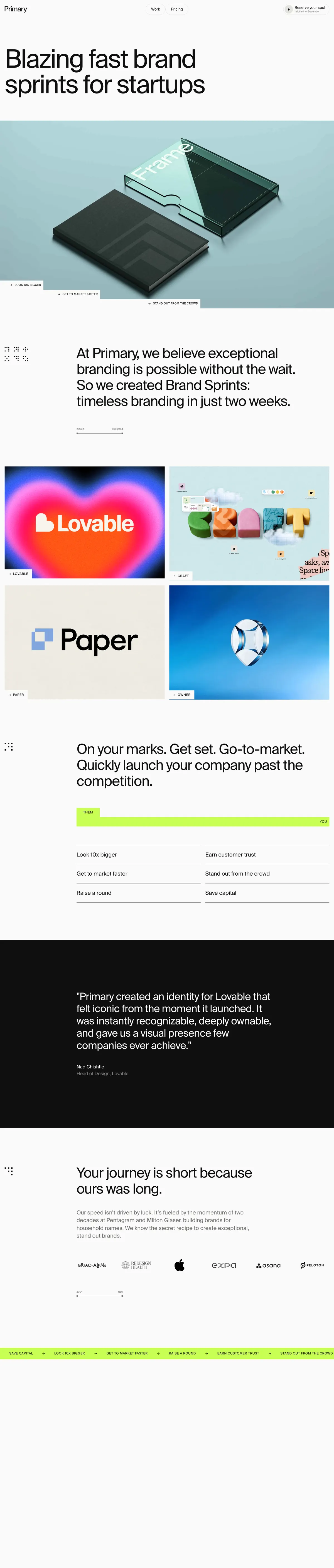 Full-page screenshot of Primary (primary.studio)