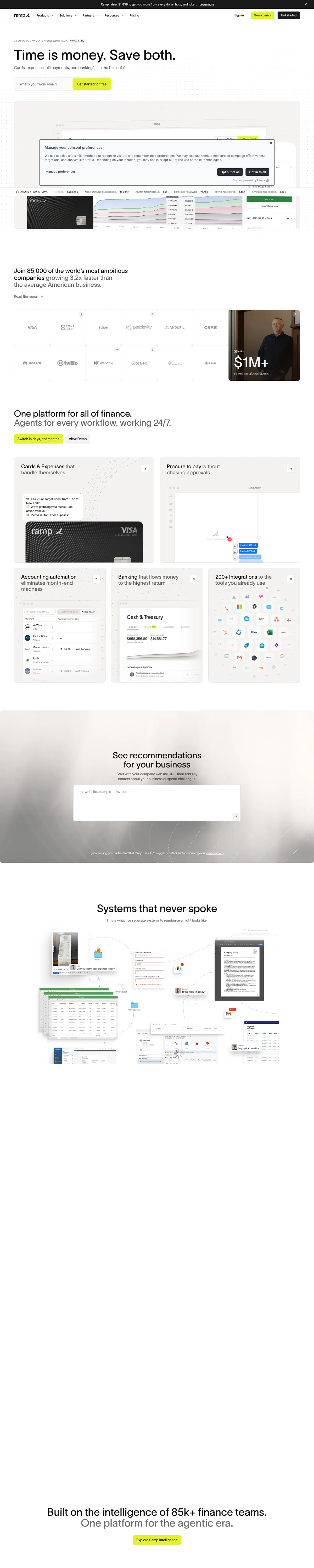 Full-page screenshot of Ramp (ramp.com)
