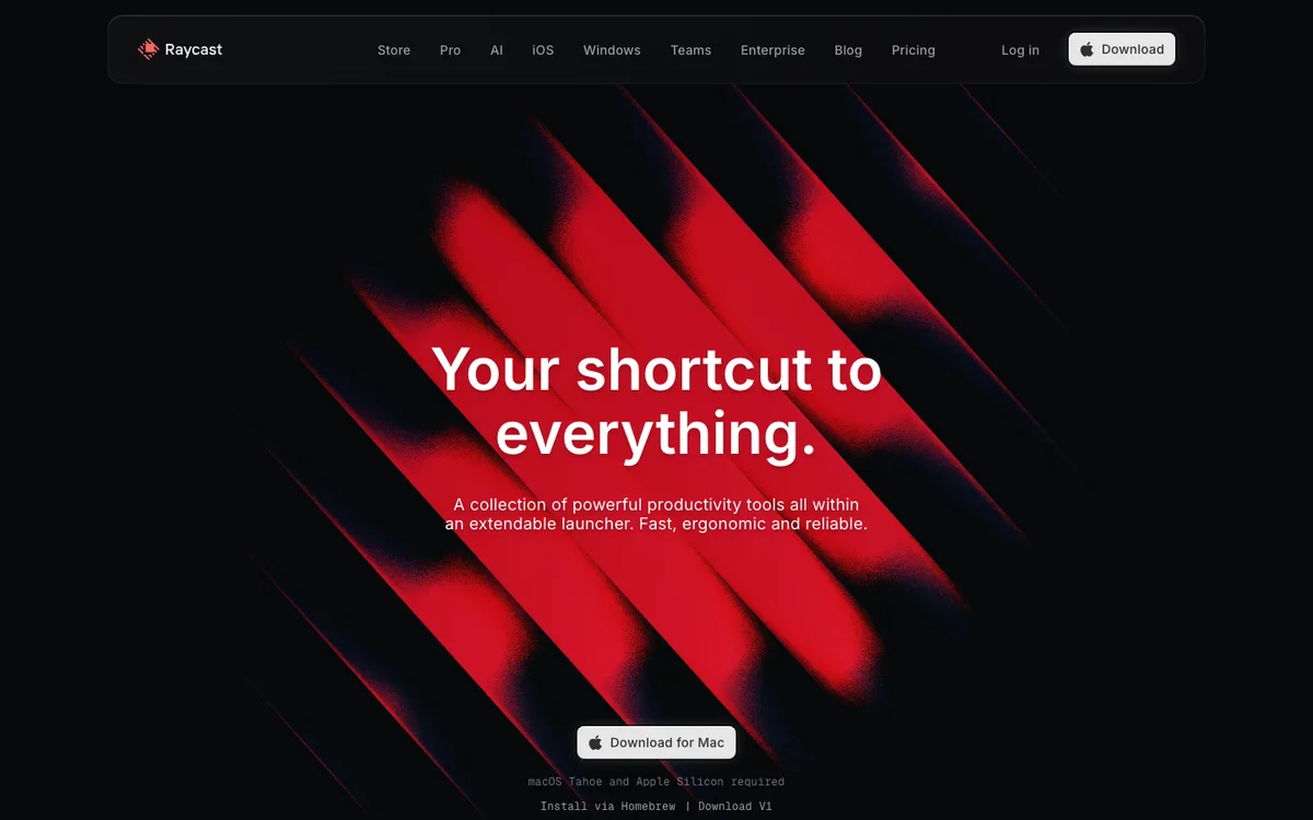 Raycast website