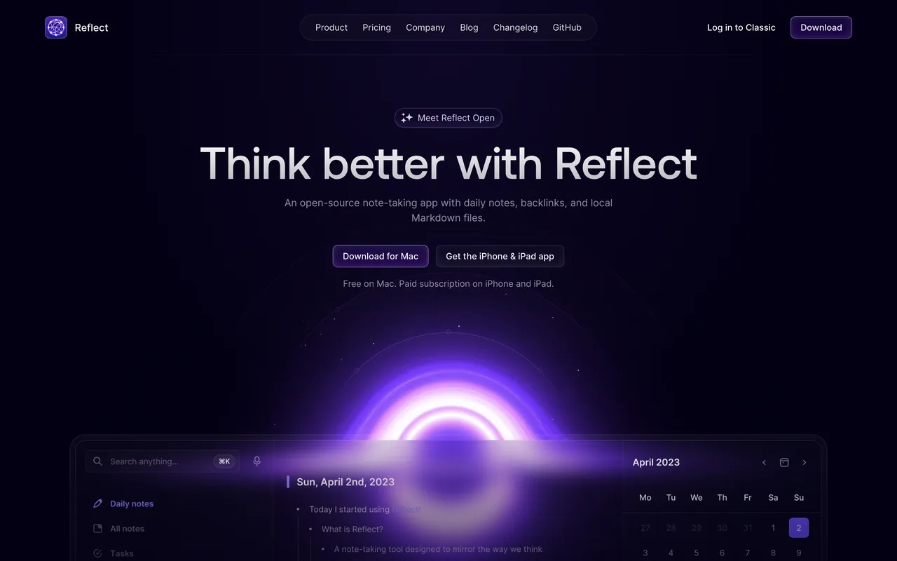 Reflect website