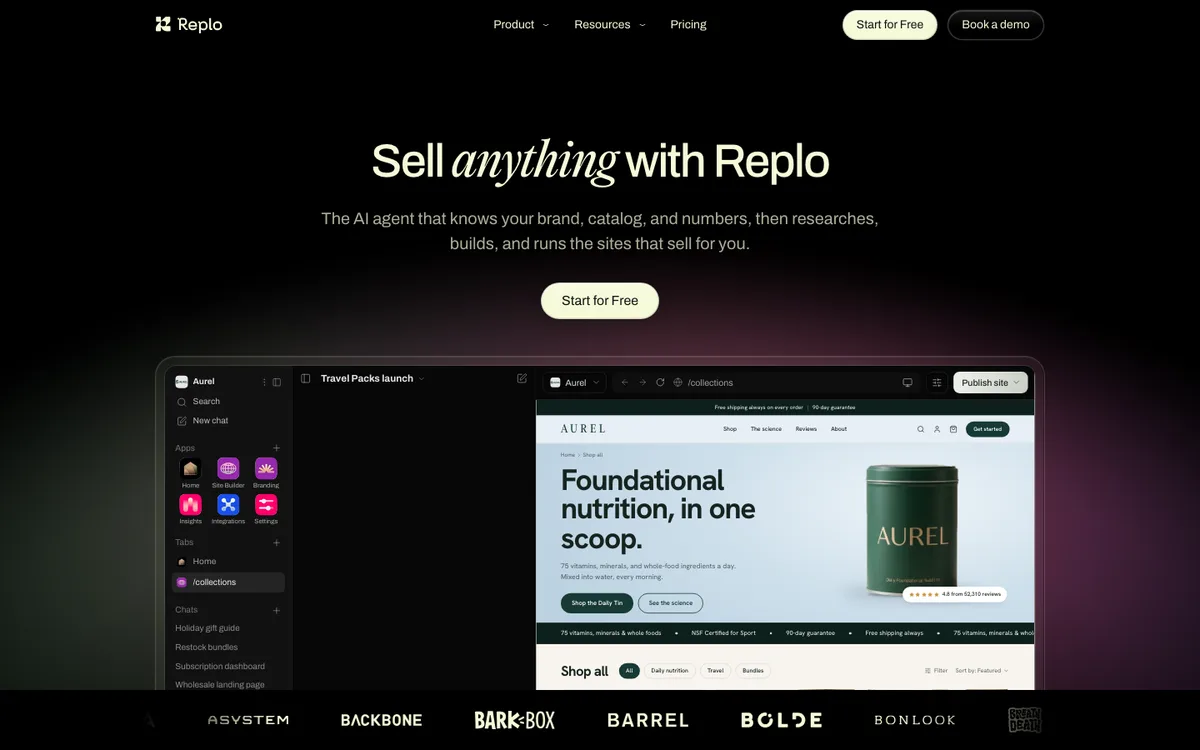 Replo website
