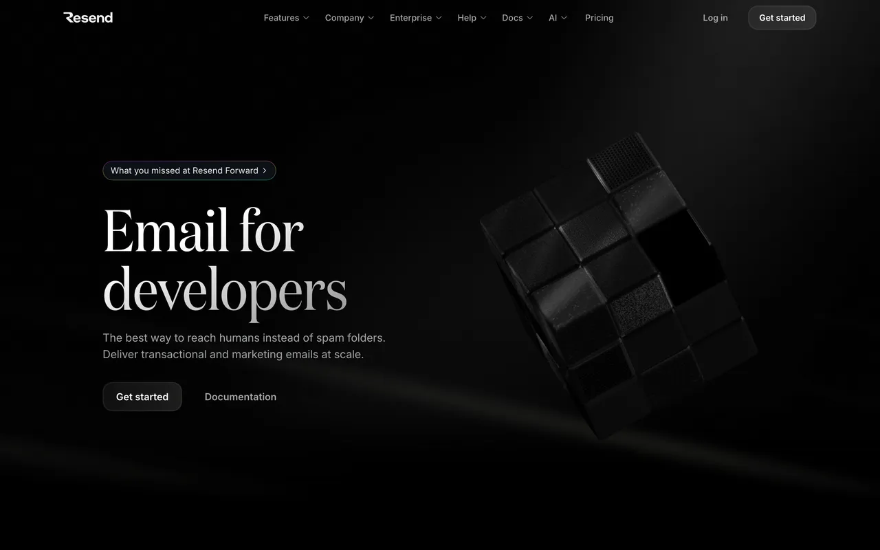 Resend website