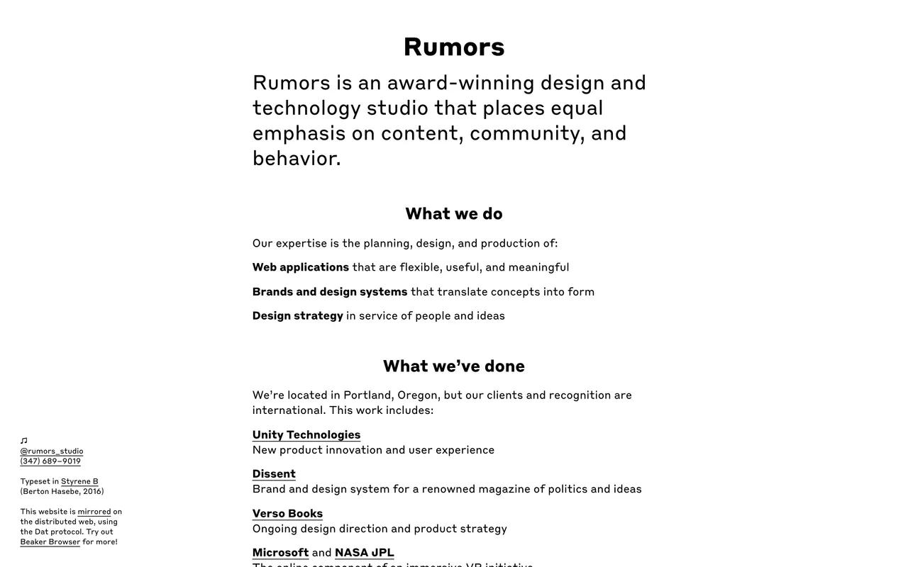 Rumors website