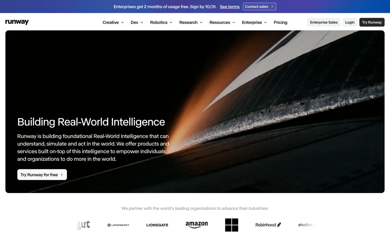 Runway Financial website