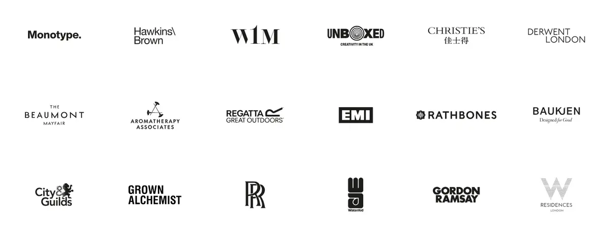 Logos section of Seadesign