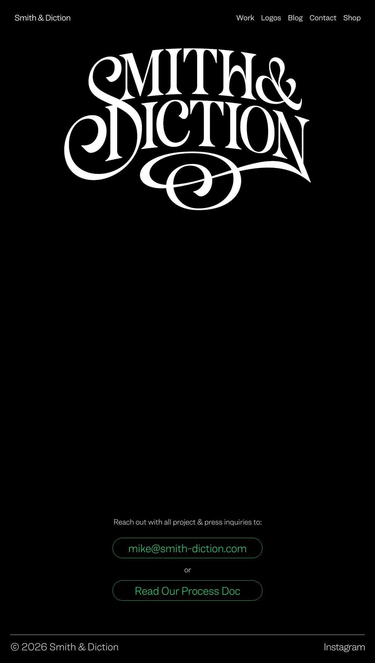 Full-page screenshot of Smith & Diction (smith-diction.com)