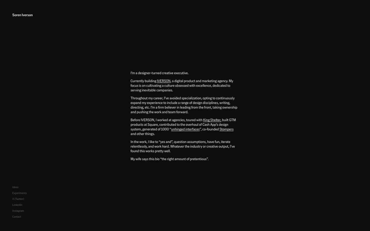 Soren Iverson website