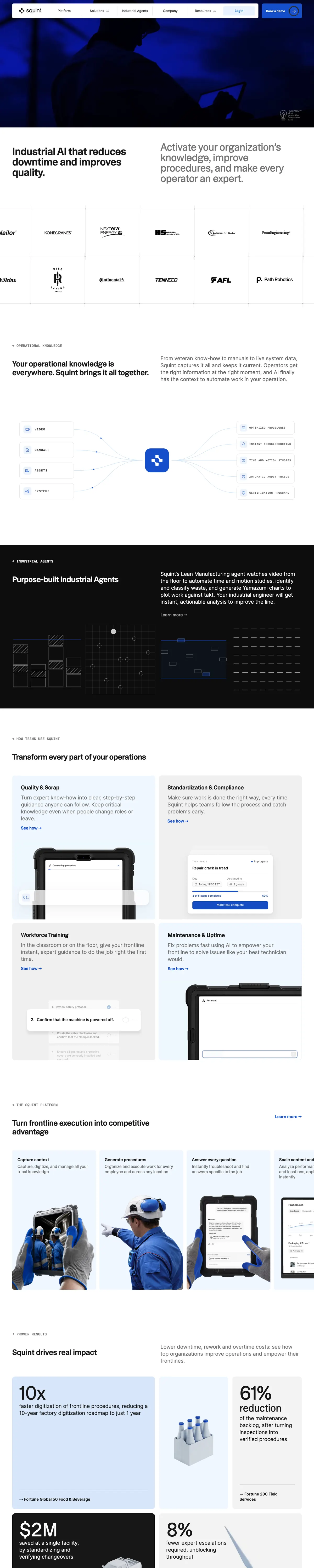 Full-page screenshot of Squint (squint.ai)