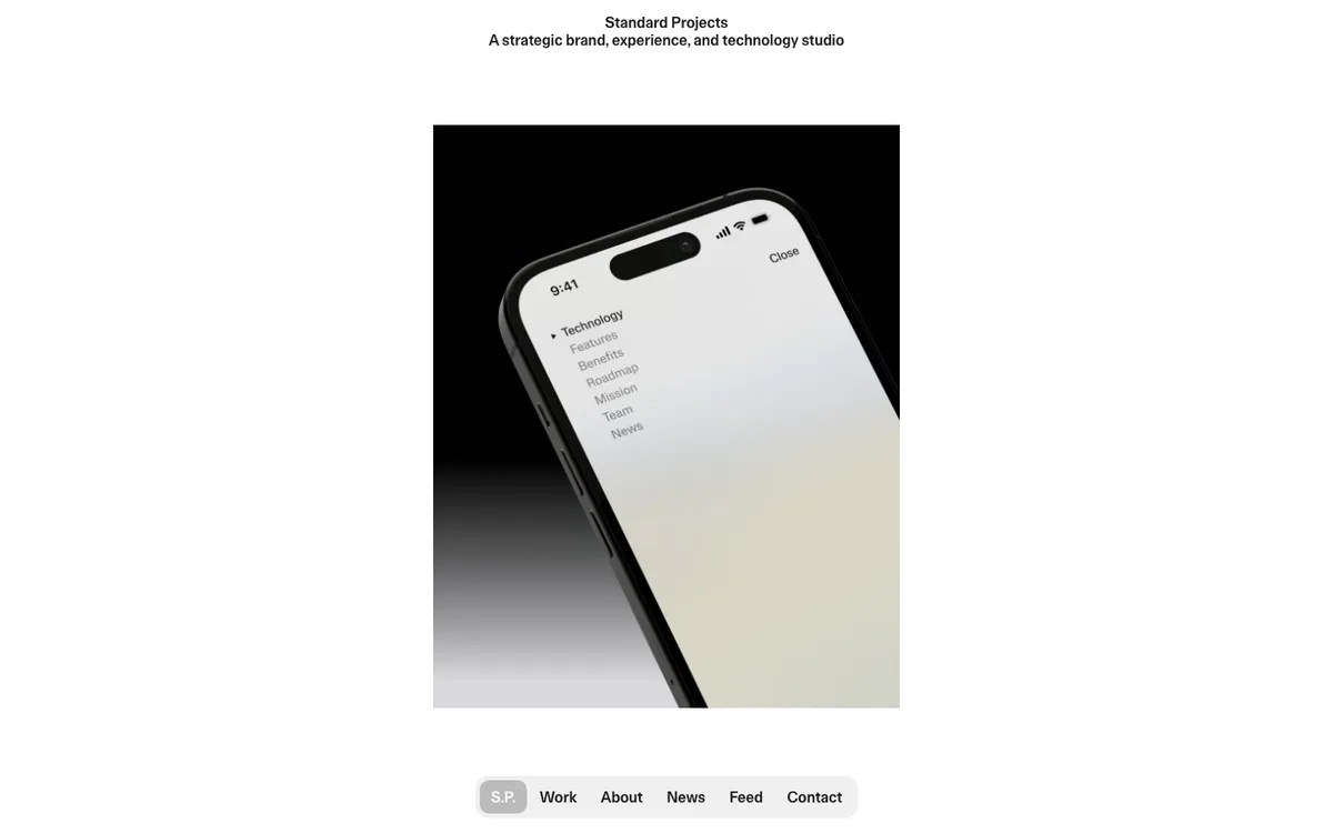 Standard Projects website