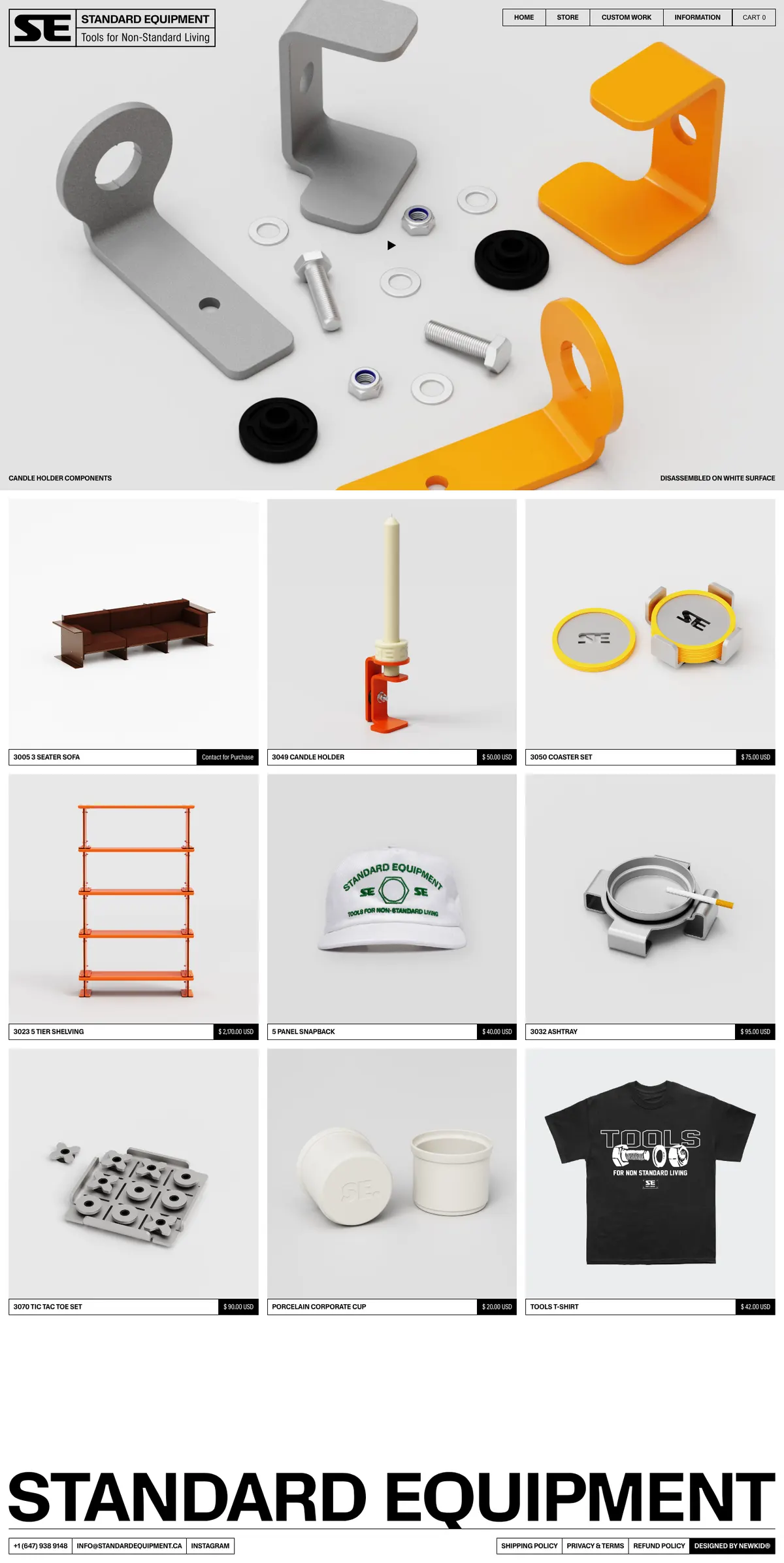 Full-page screenshot of Standard Equipment (standardequipment.ca)