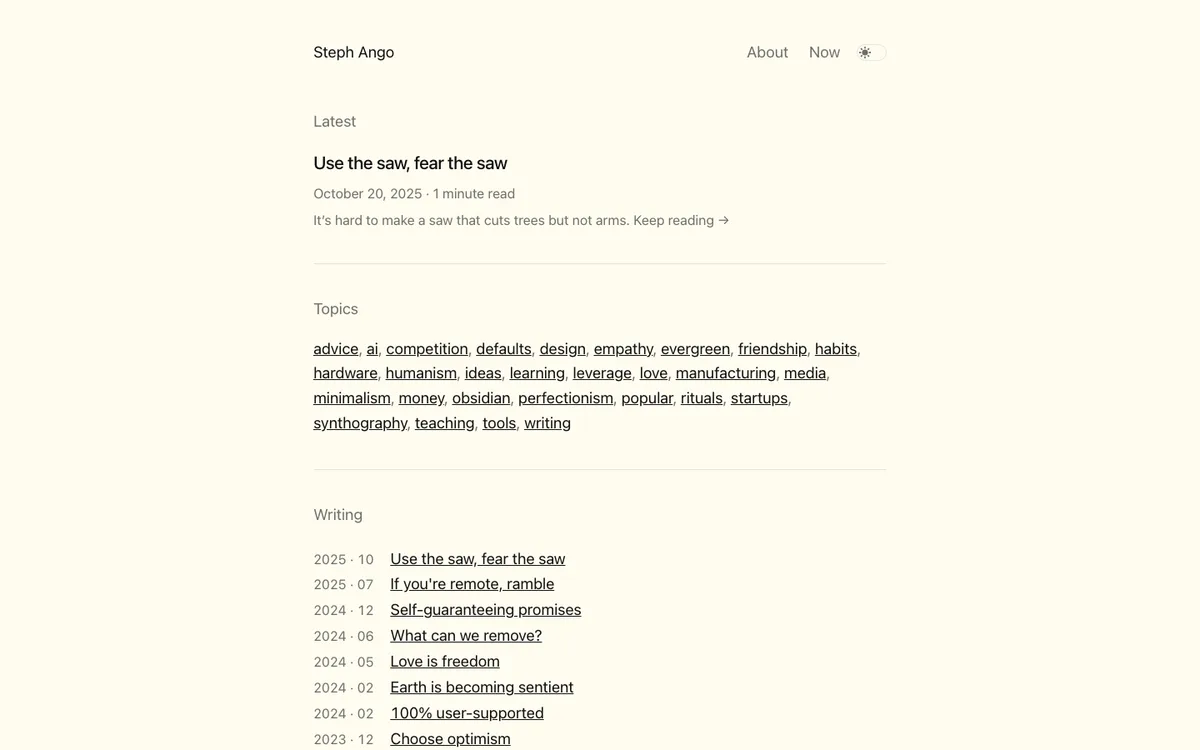 Stephan Ango website