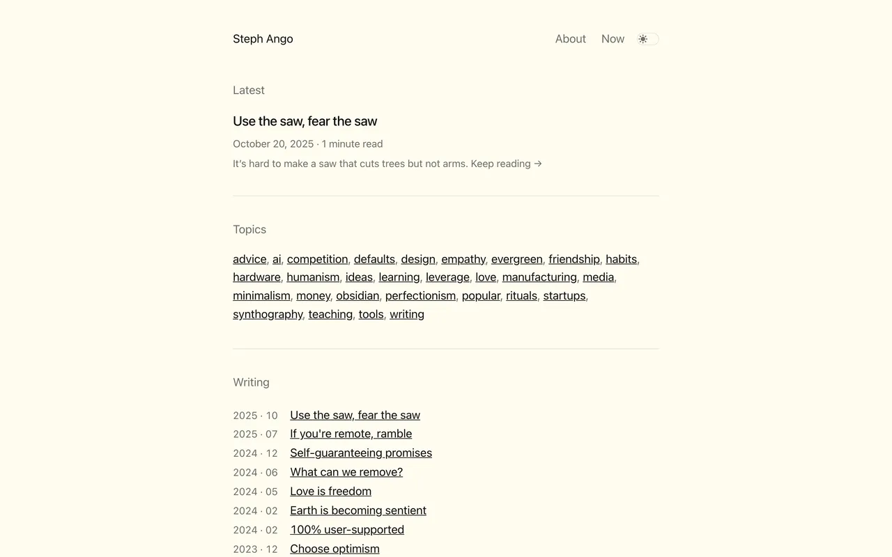 Stephan Ango website