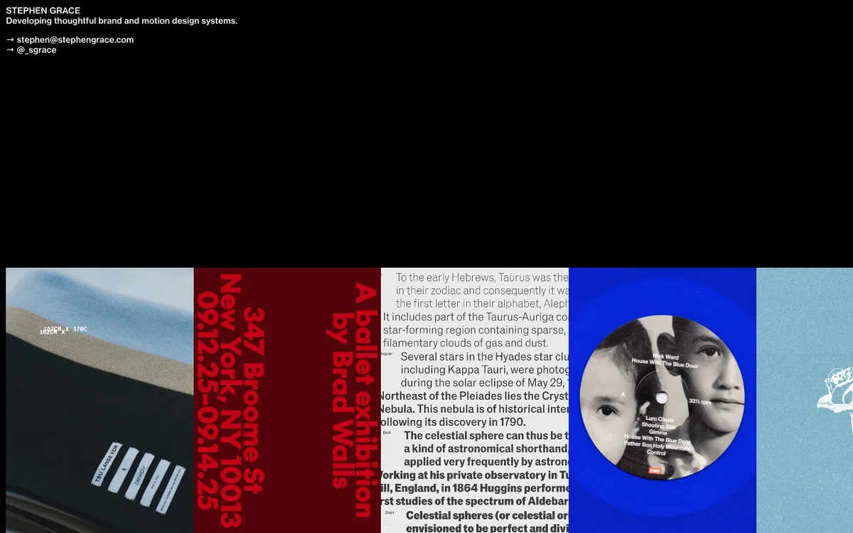 Stephen Grace website
