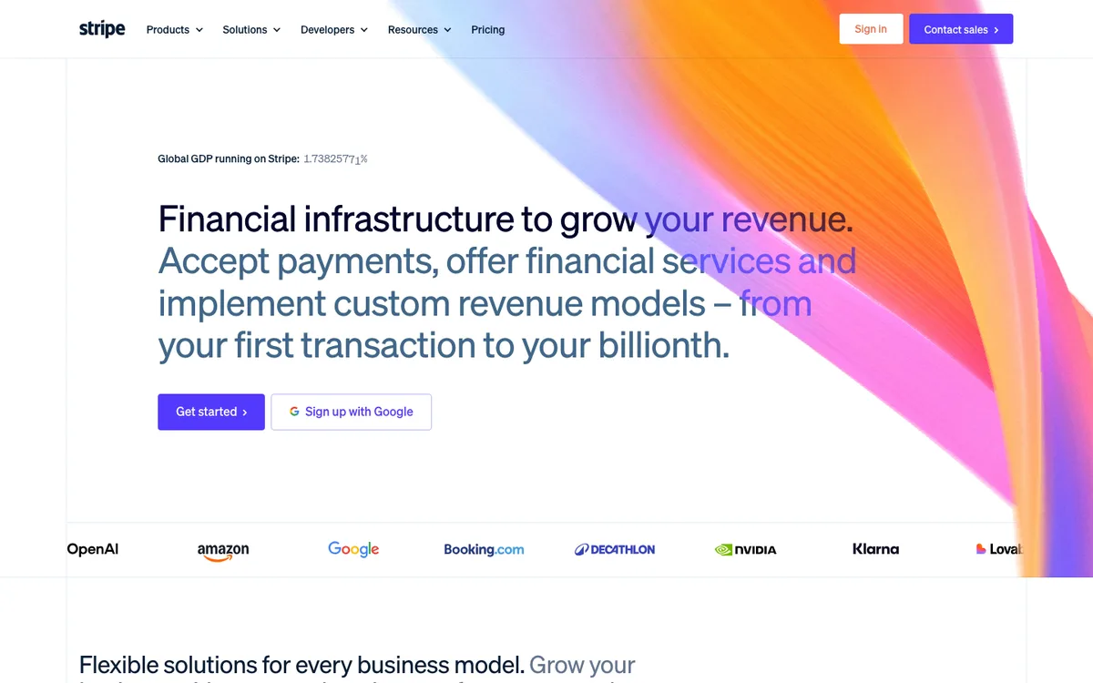 Stripe website