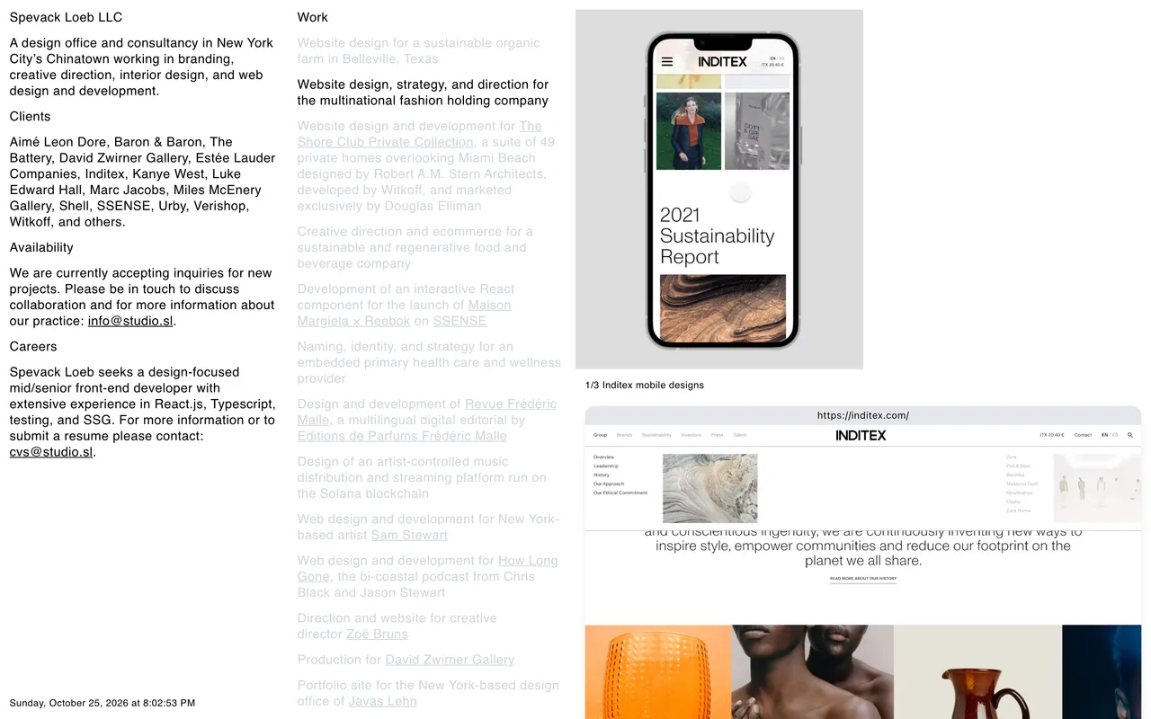 Spevack Loeb website