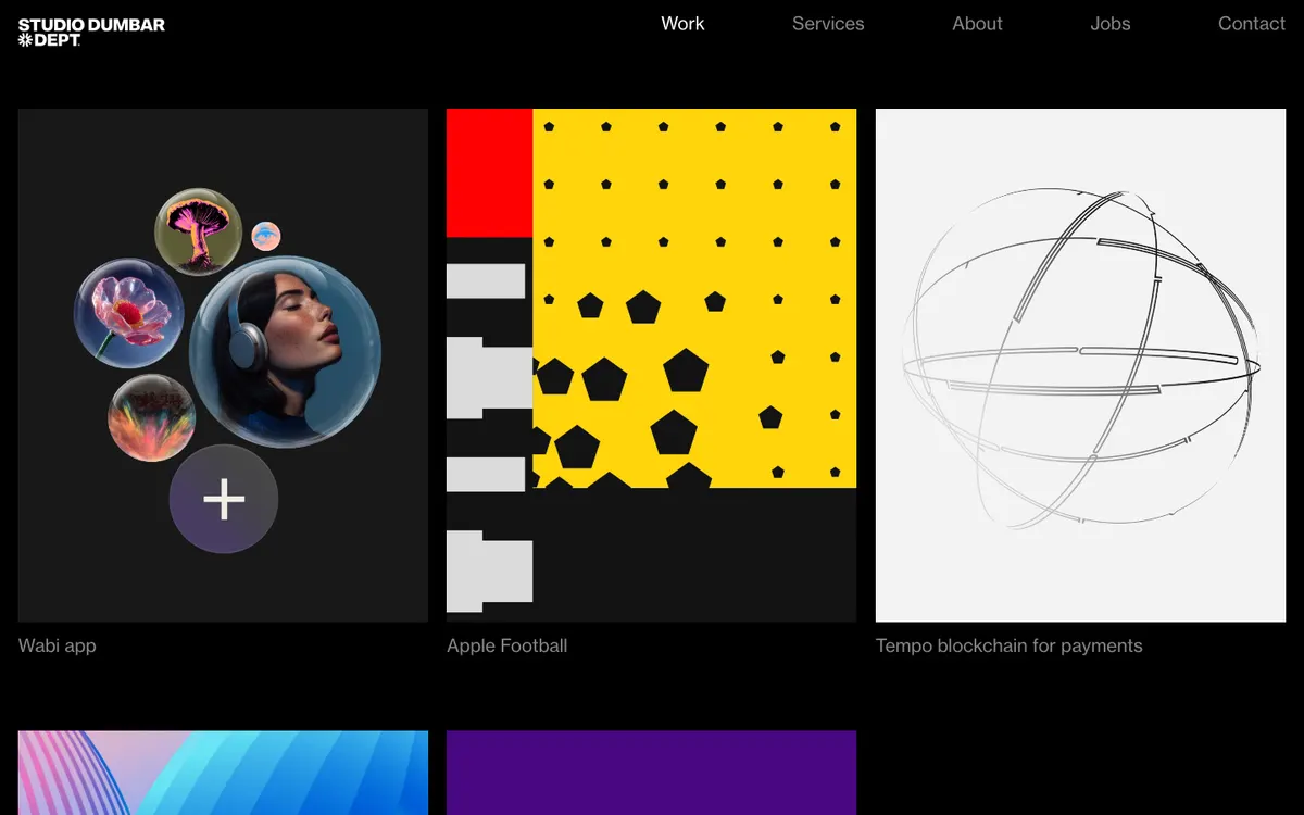 Full-page screenshot of Studio Dumbar (studiodumbar.com)