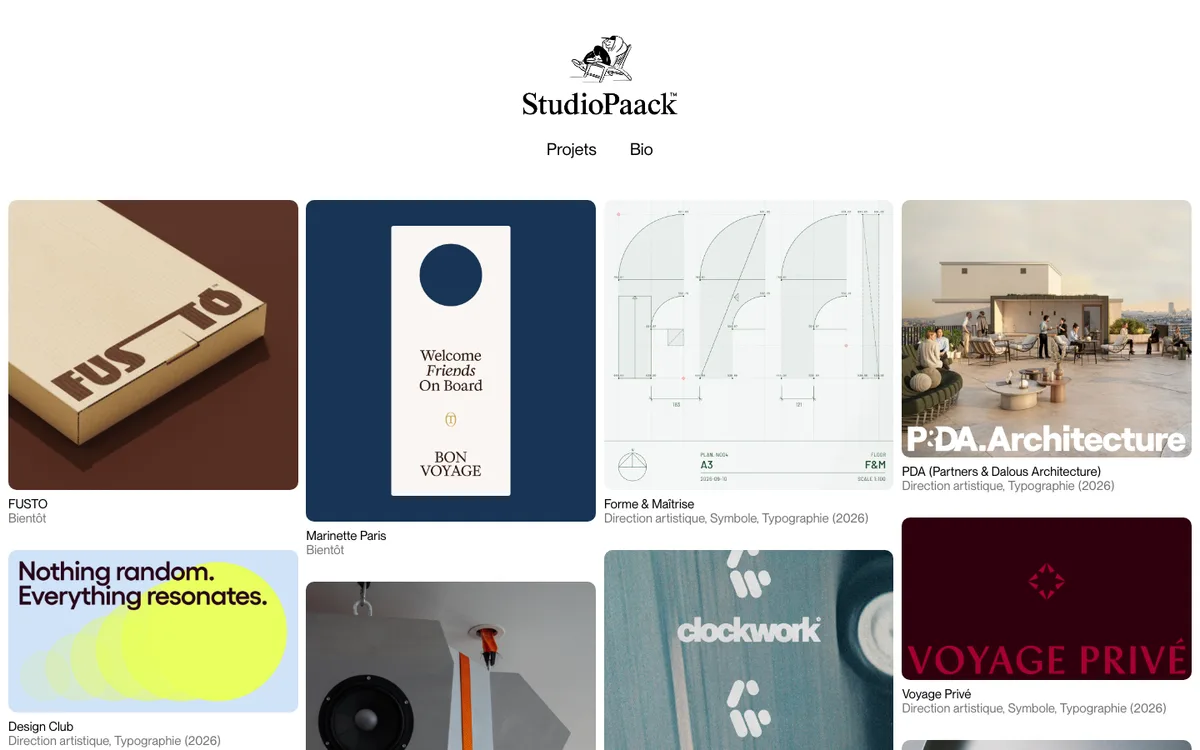 StudioPaack website