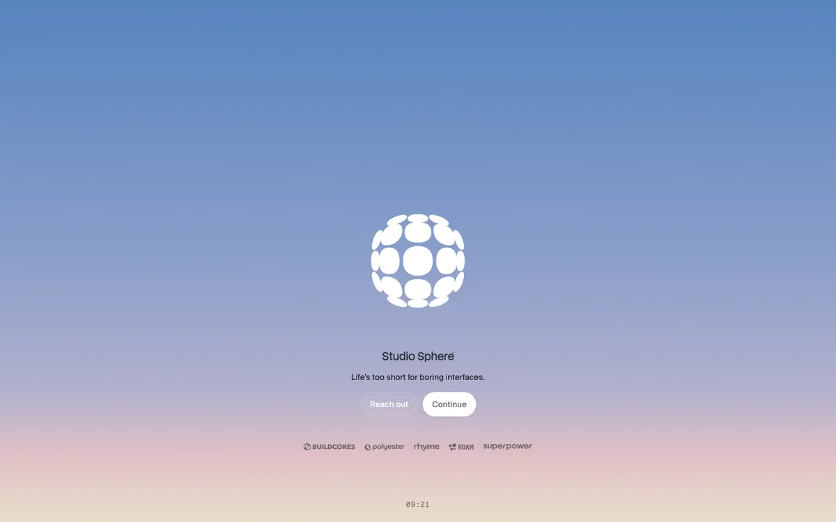 Studio Sphere website