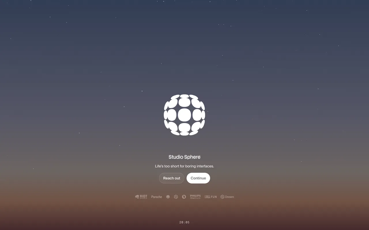 Studio Sphere website