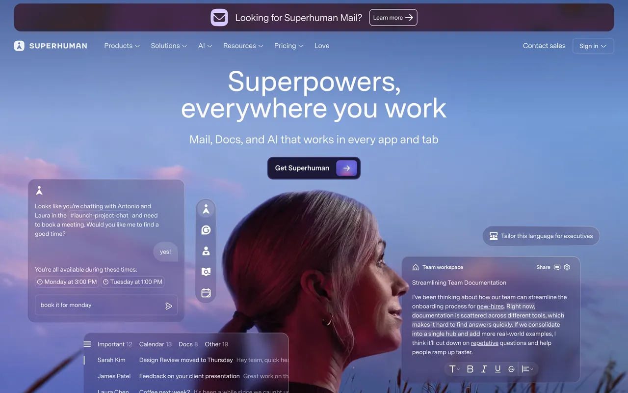 Superhuman website