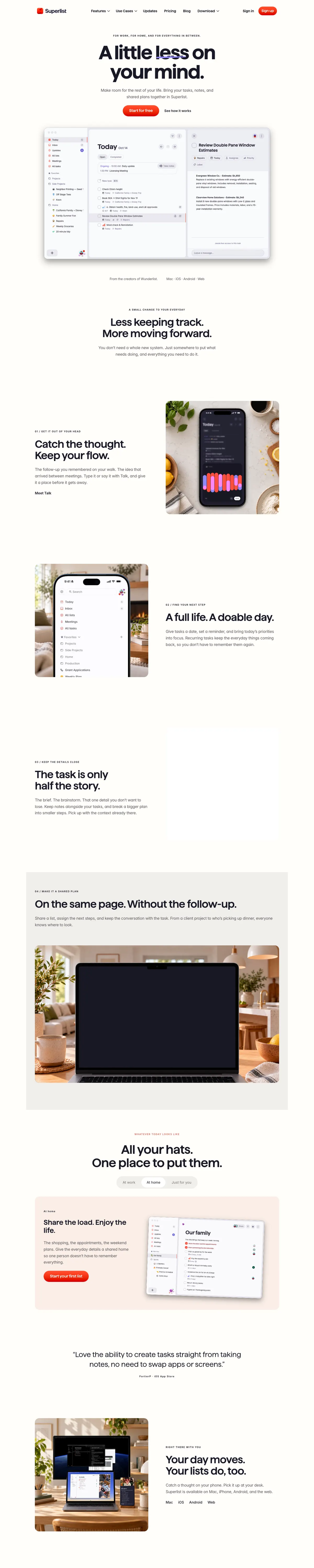 Full-page screenshot of Superlist (superlist.com)