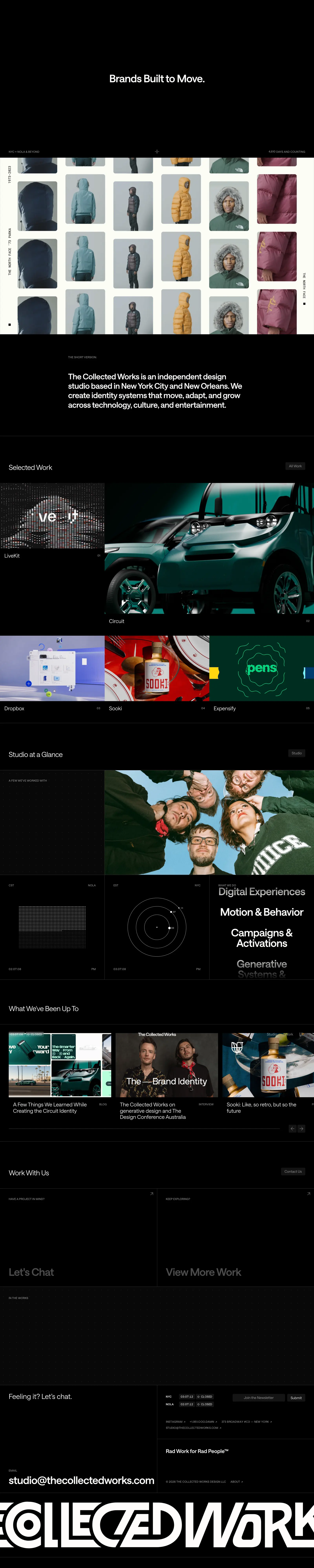 Full-page screenshot of The Collected Works (thecollectedworks.com)