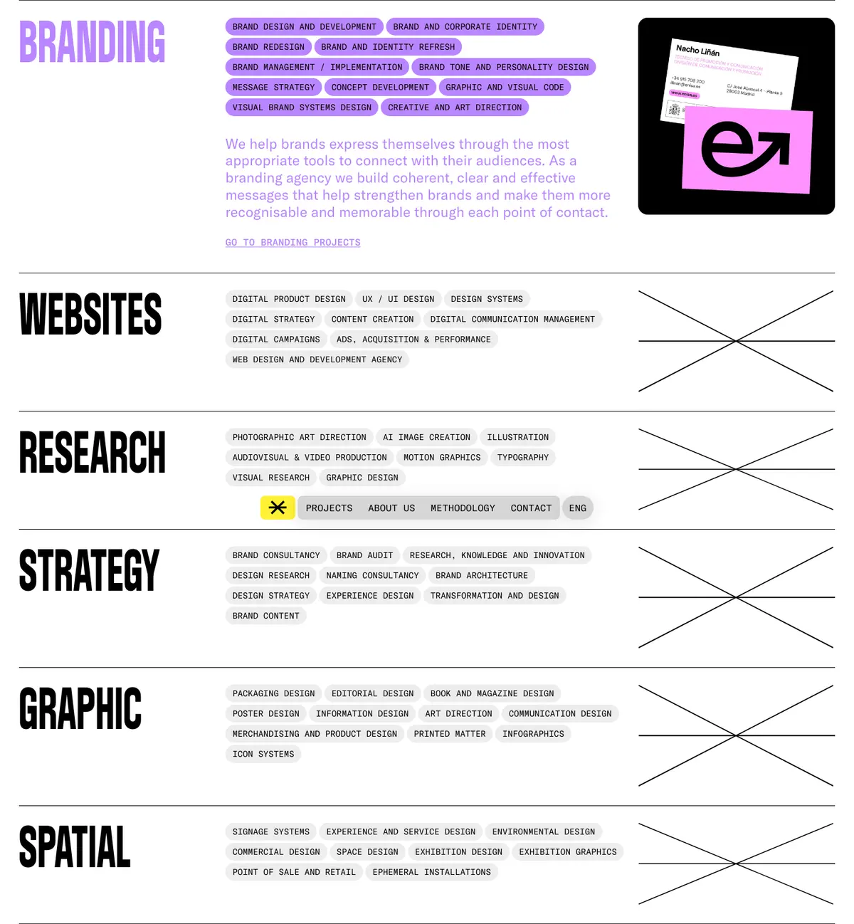 Features section of Toormix, agencia de branding y diseño digital Barcelona